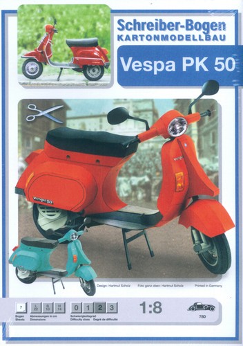 Modellino cartone vespa - vespa, pk