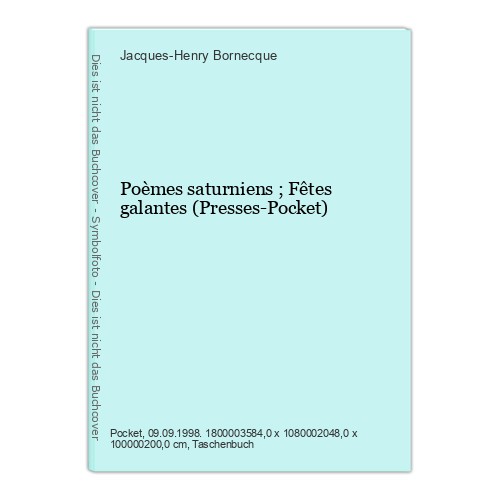 Poèmes saturniens fêtes - ;,